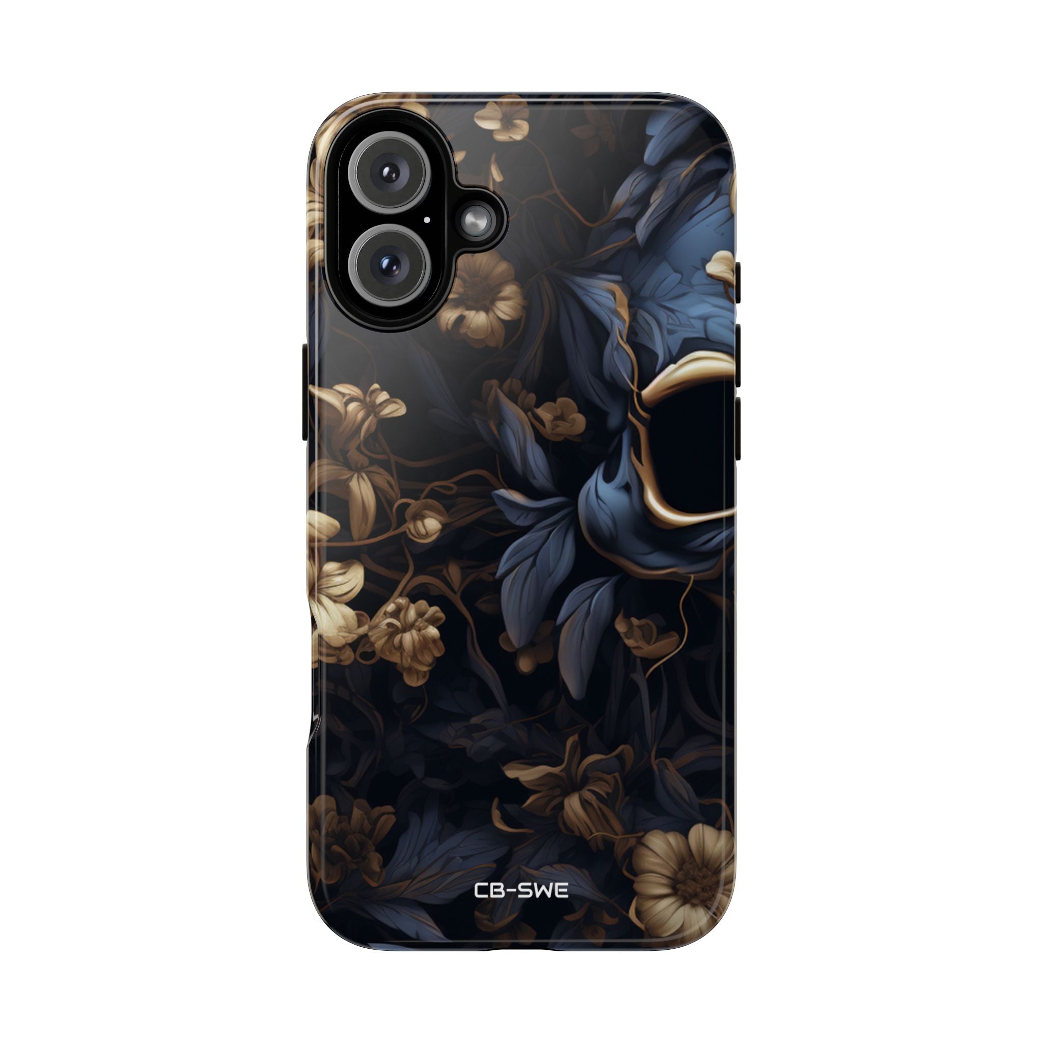 Gothic Floral Skull - iPhone Case