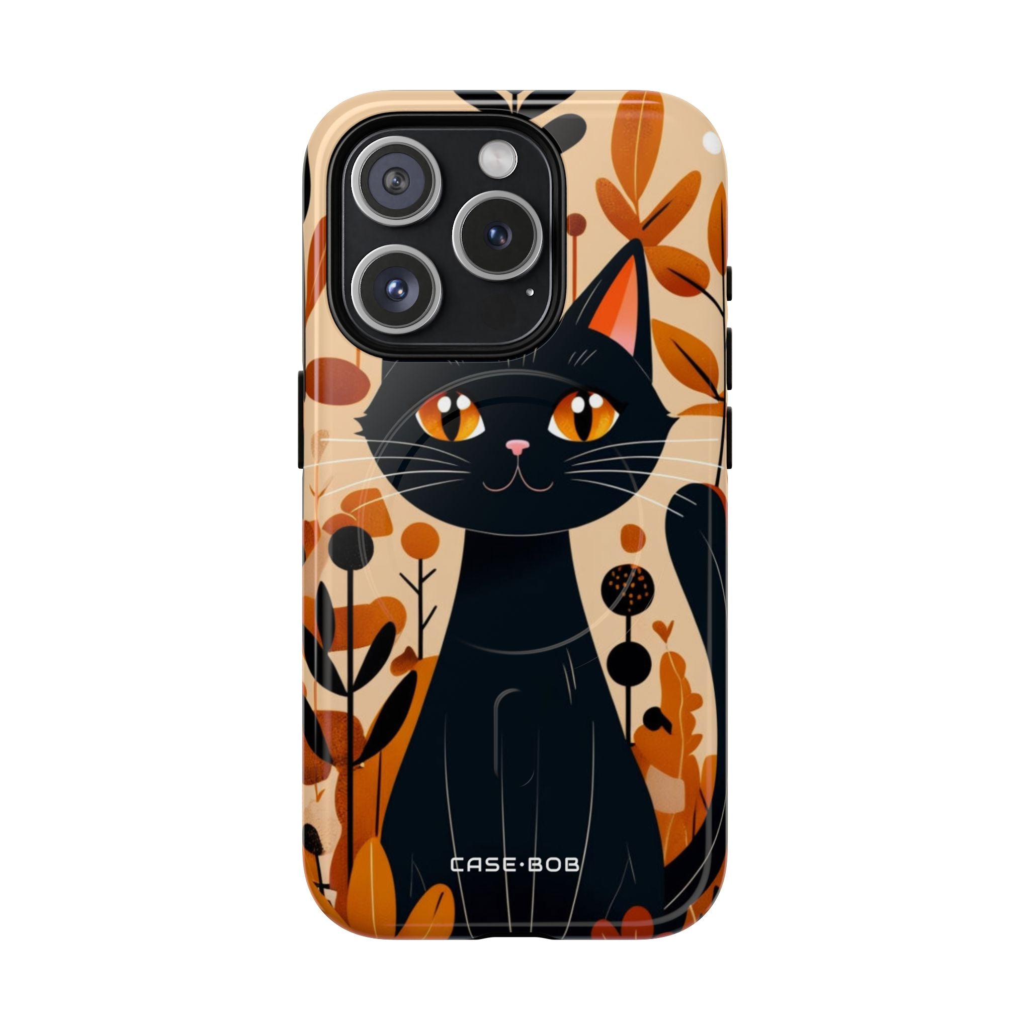 Black Cat Glow iPhone 15 Pro Case - Tough+