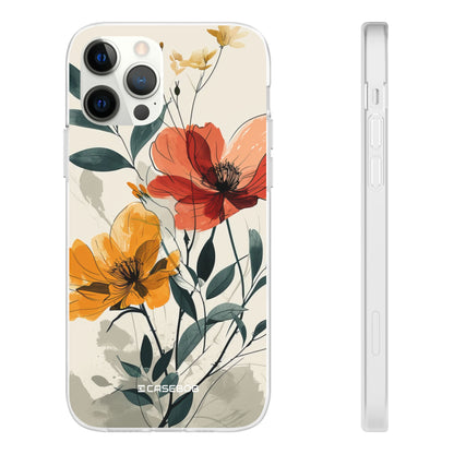 Serene Floral Harmony | Flexible Phone Case for iPhone