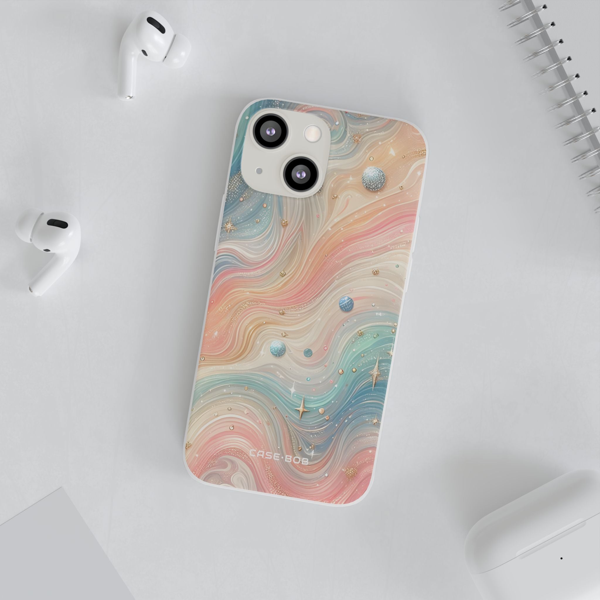 Iridescent Swirls iPhone 13 mini Case - Soft