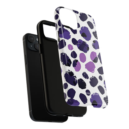 Purple Inkblots iPhone 15 | Tough+ Phone Case