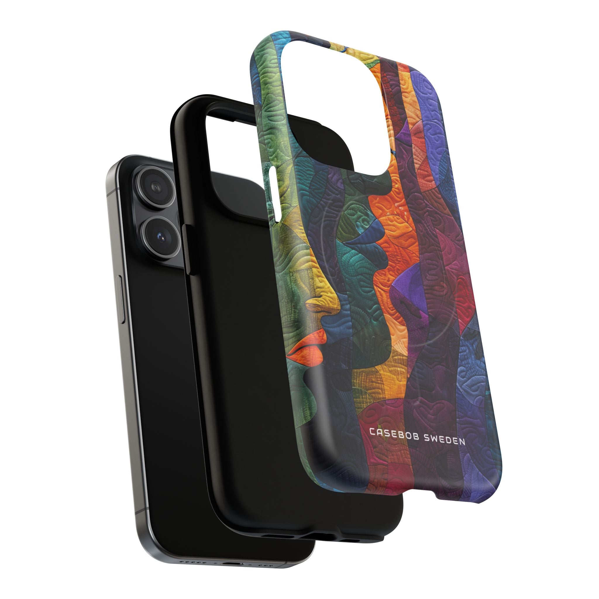 Harmonized Faces and Nature Fusion iPhone 15 | Tough+ Phone Case