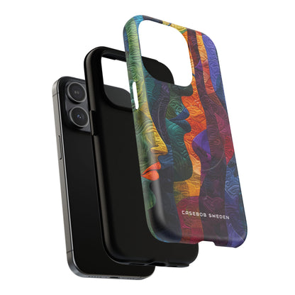 Harmonized Faces and Nature Fusion iPhone 15 | Tough+ Phone Case