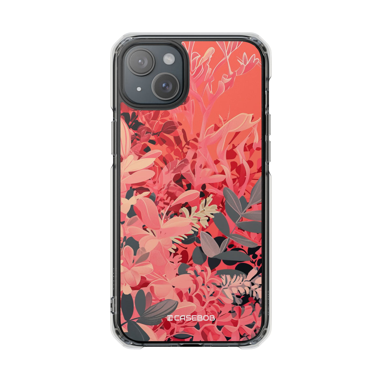 Living Coral Design | Handyhülle für iPhone (Clear Impact Case – magnetisch) 