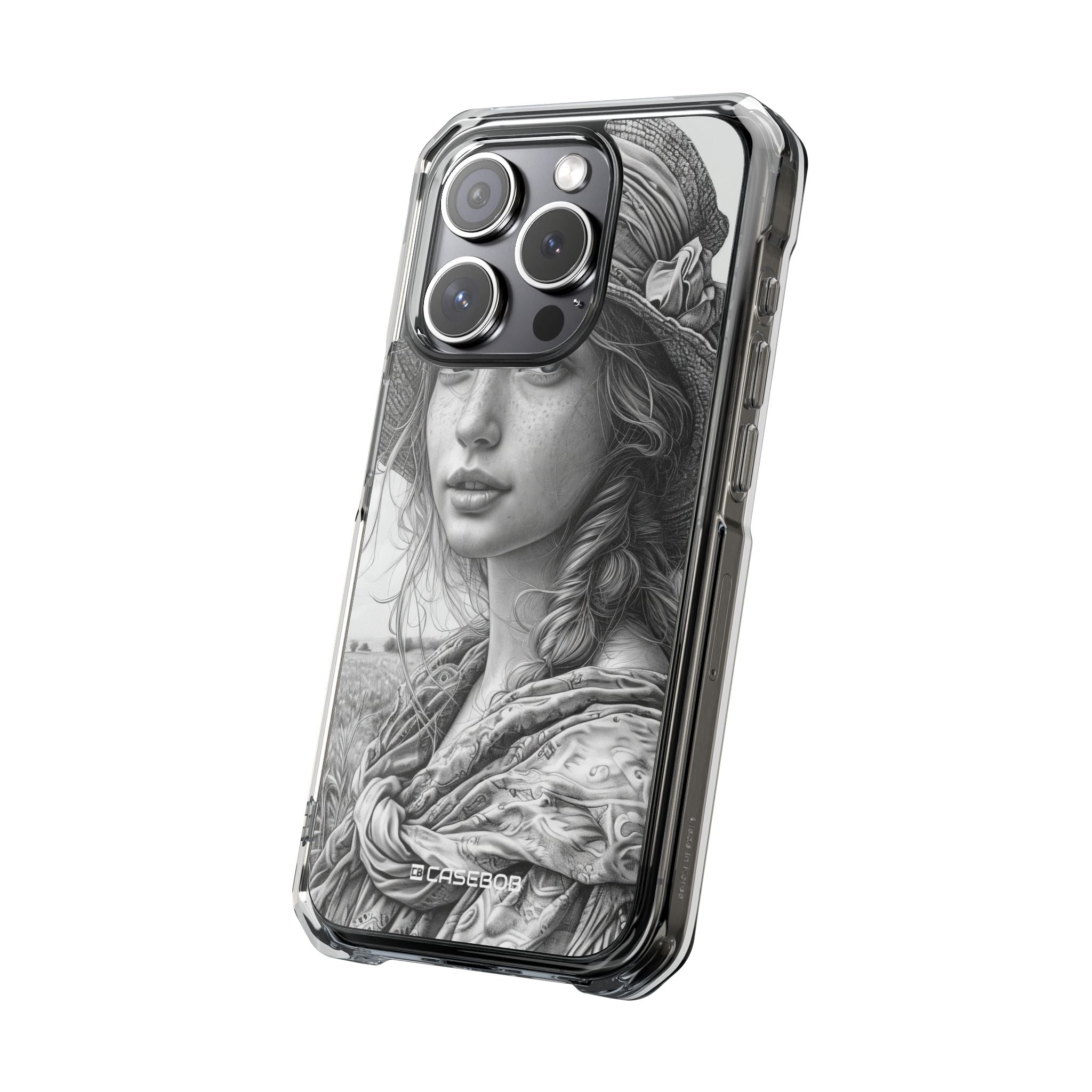 Serene Sketch Portrait - Phone Case for iPhone