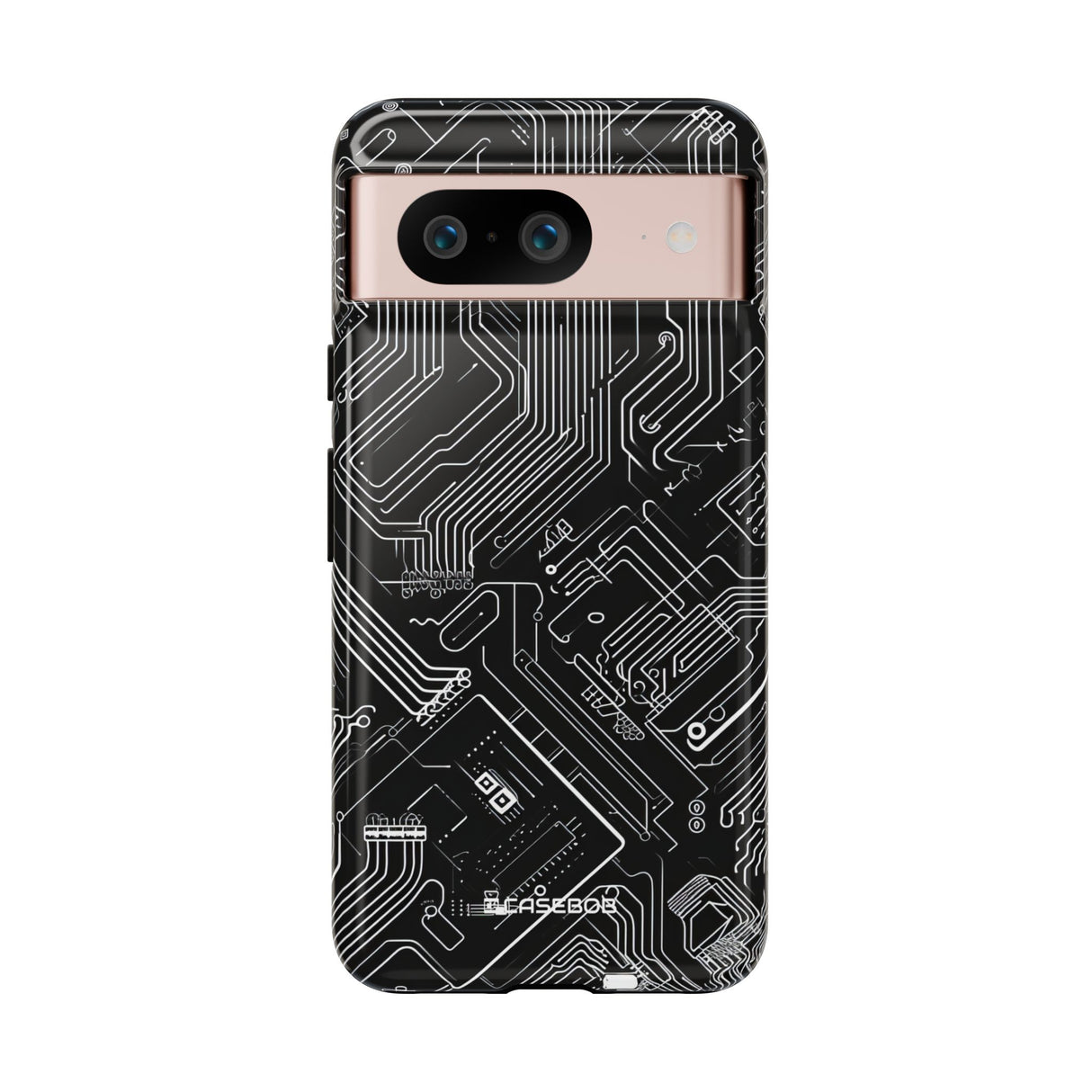 Circuitry Dreams: Abstract Black Design - for Google Pixel 8