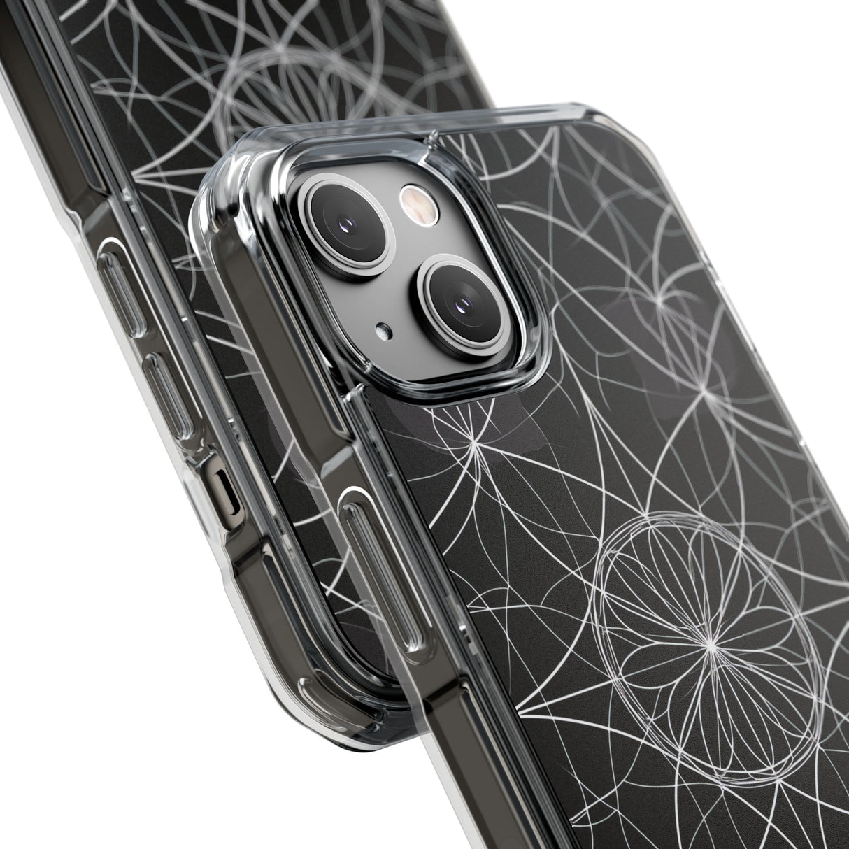 Symmetrische Eleganz – Handyhülle für iPhone (Clear Impact – Magnetisch)