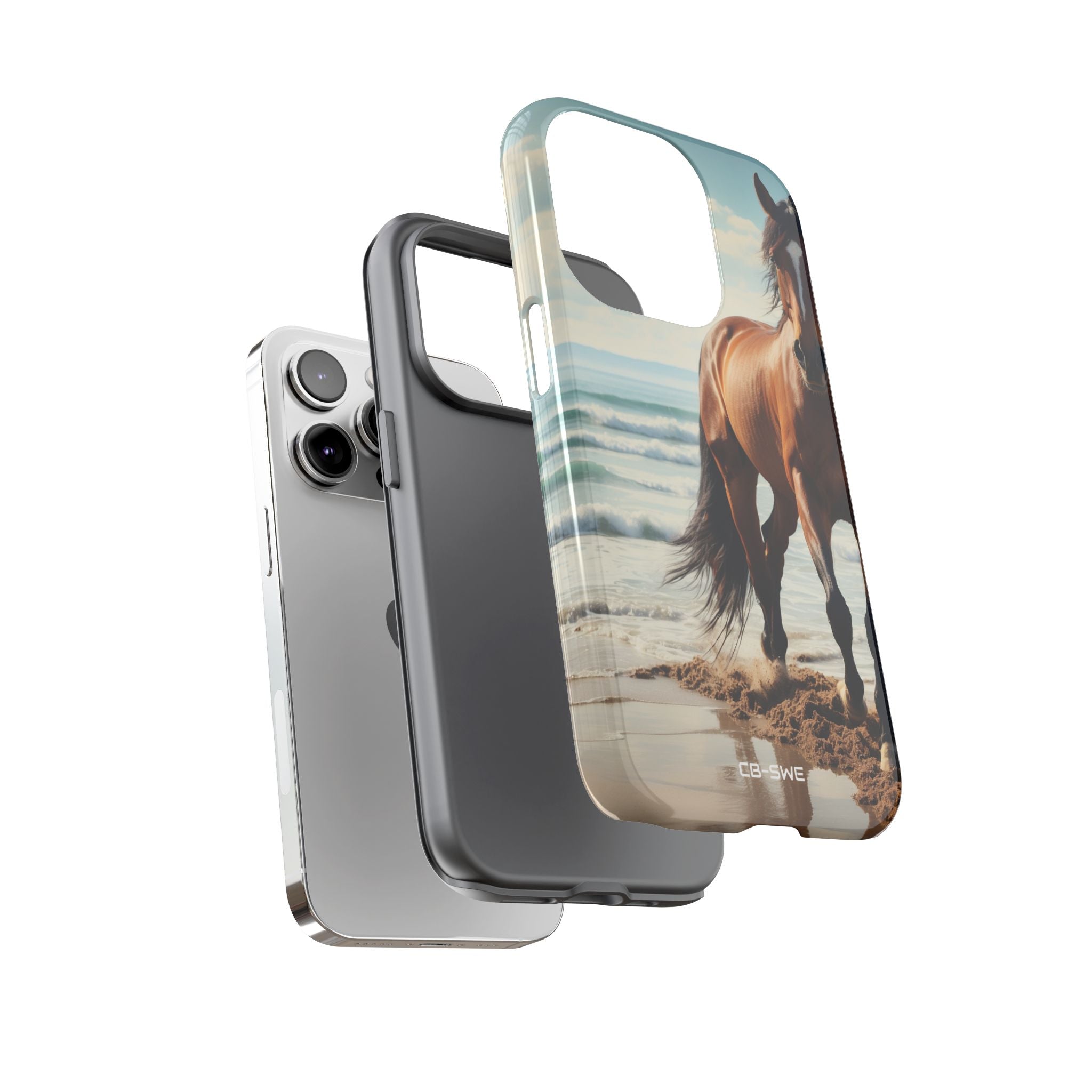 Horse Gallops Shoreline - iPhone Case