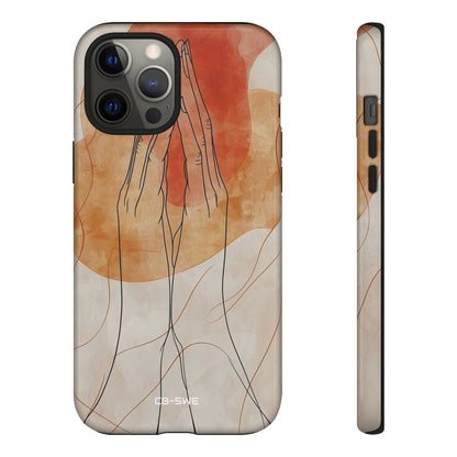 Hands Embrace Light - iPhone Case