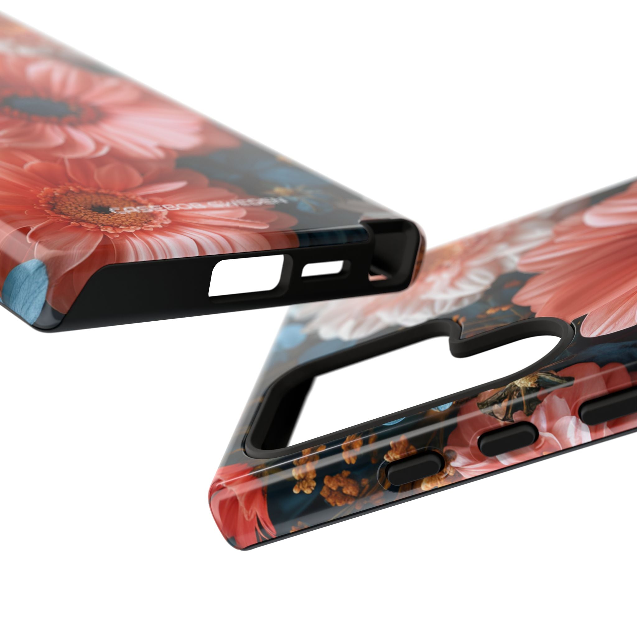 Coral Teal Blooms - Tough Samsung S24 Phone Case