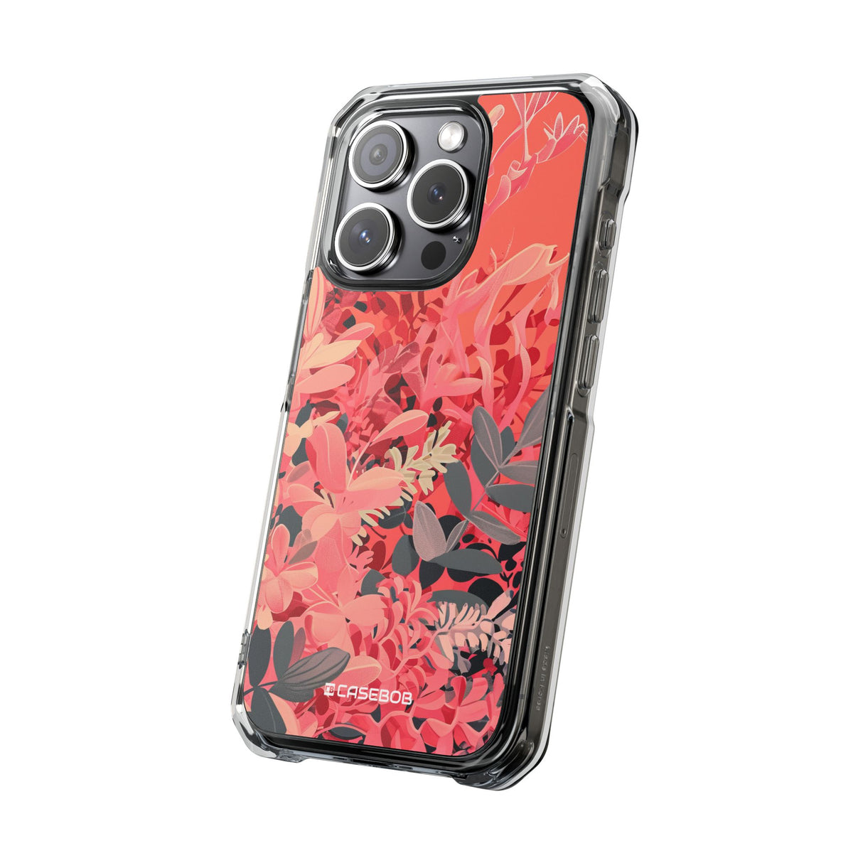 Living Coral Design | Handyhülle für iPhone (Clear Impact Case – magnetisch) 