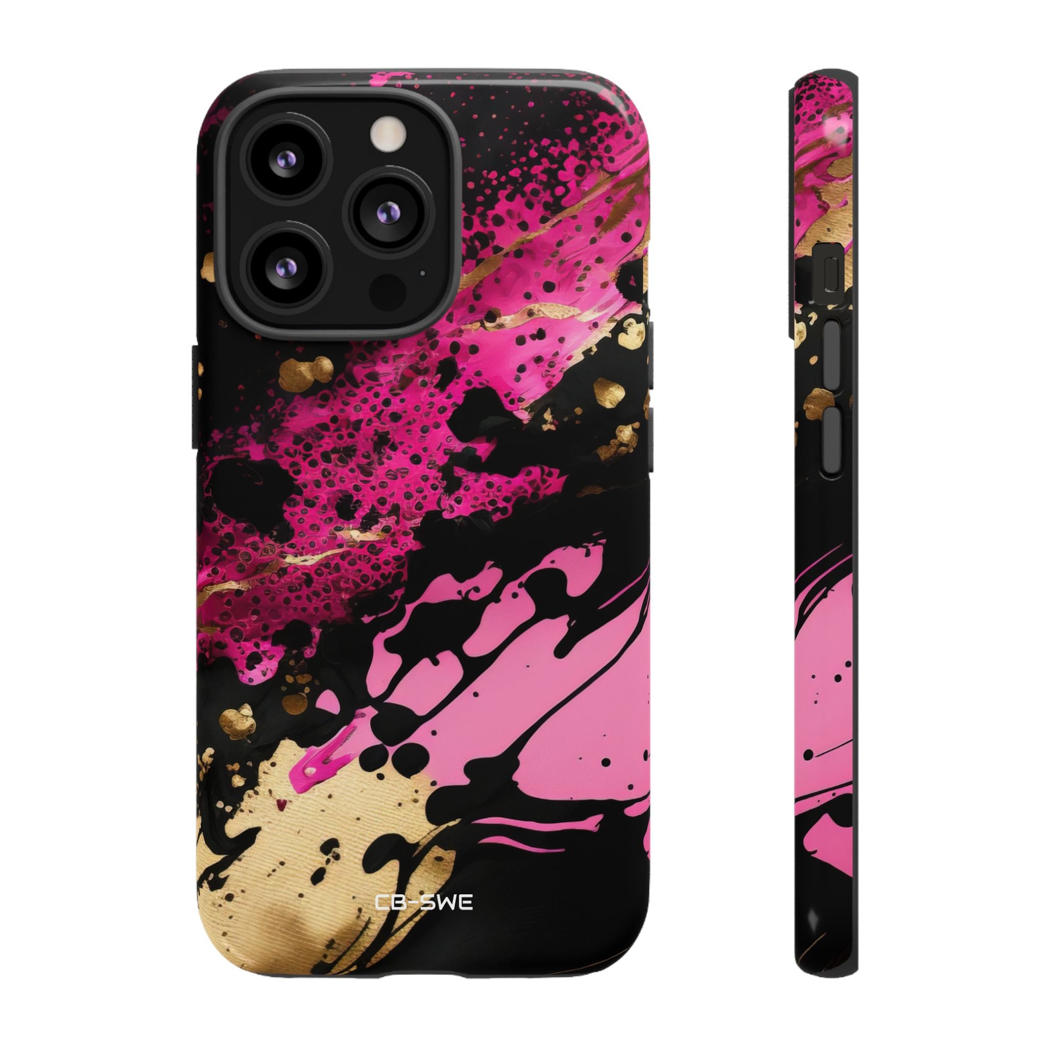 Dynamic Splatter Elegance - iPhone Case