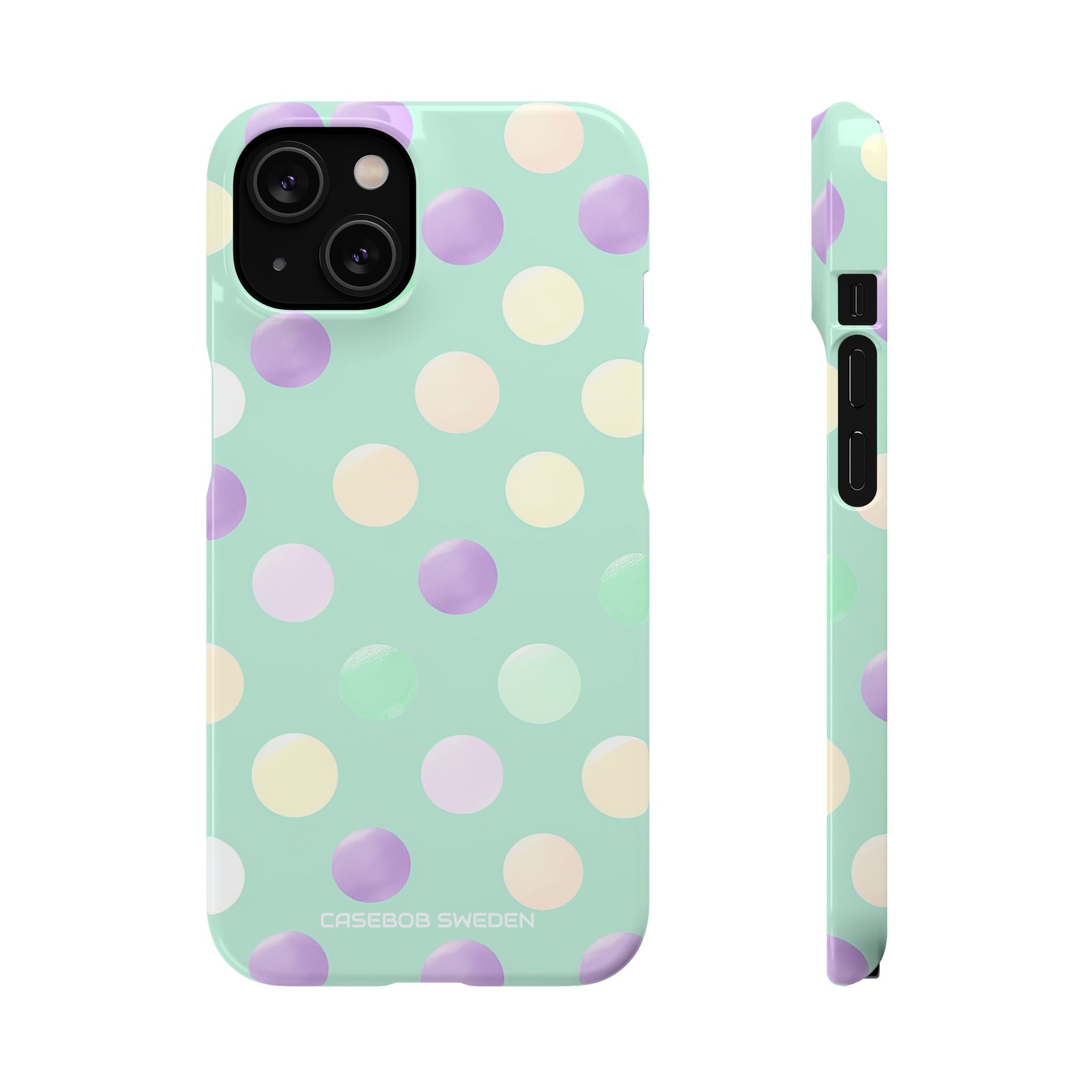 Pastel Polka Dots - Slim iPhone 14 Phone Case