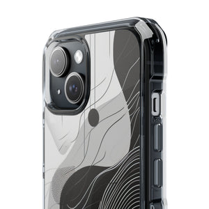 Monochrome Elegance - Phone Case for iPhone (Clear Impact - Magnetic)