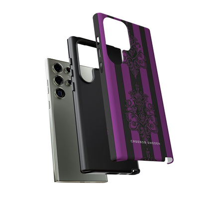 Gothic Elegance with Vertical Stripes and Ornamental Motifs Samsung S23 - Tough Phone Case