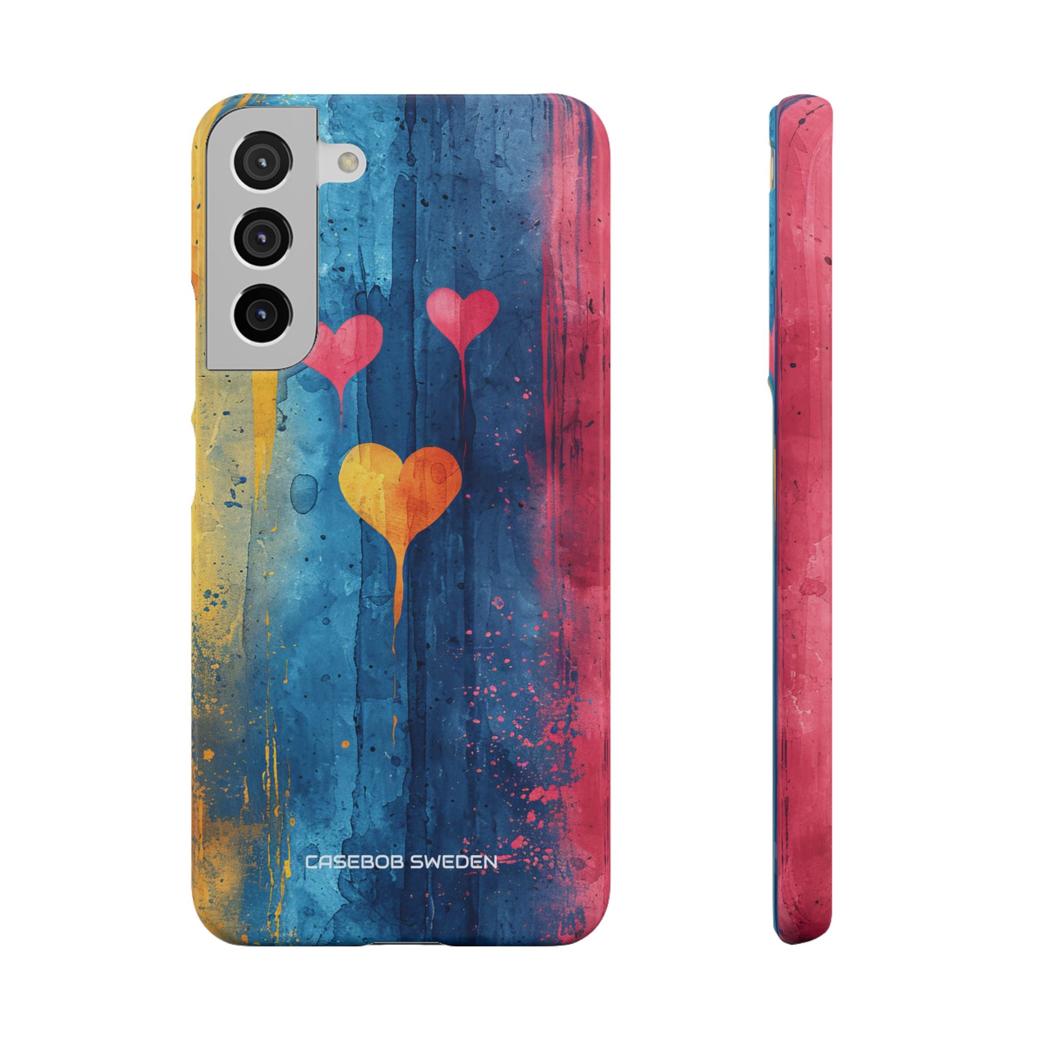 Hearts Watercolor Art - Slim Samsung S22 Phone Case