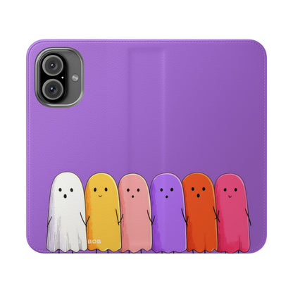 Colorful Ghosts Line - iPhone 16  Case - Wallet