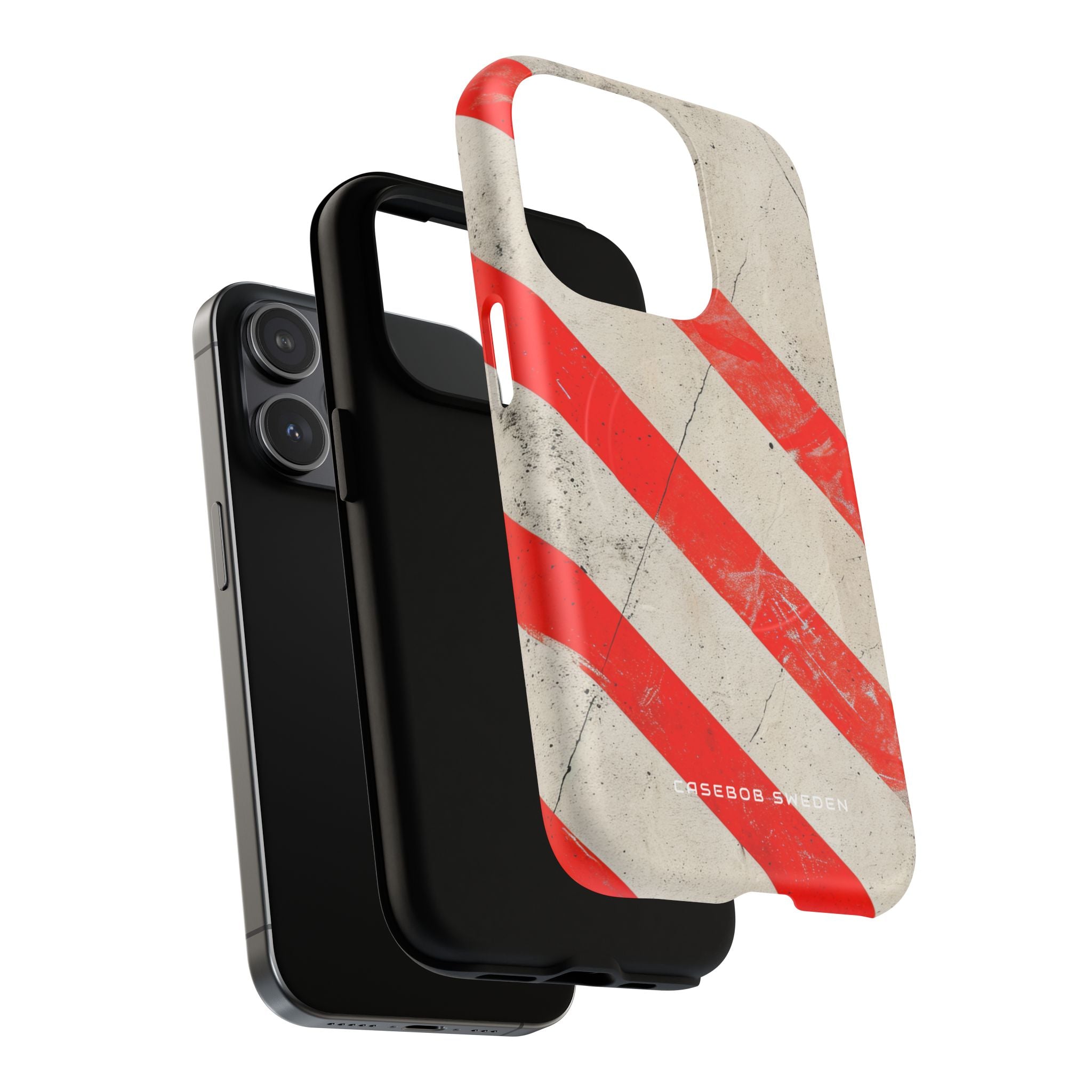 Striker Crimson Stripes iPhone 15 | Tough+ Phone Case