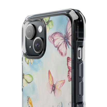 Watercolor Butterfly Bliss - Clear Impact iPhone 15 Phone Case