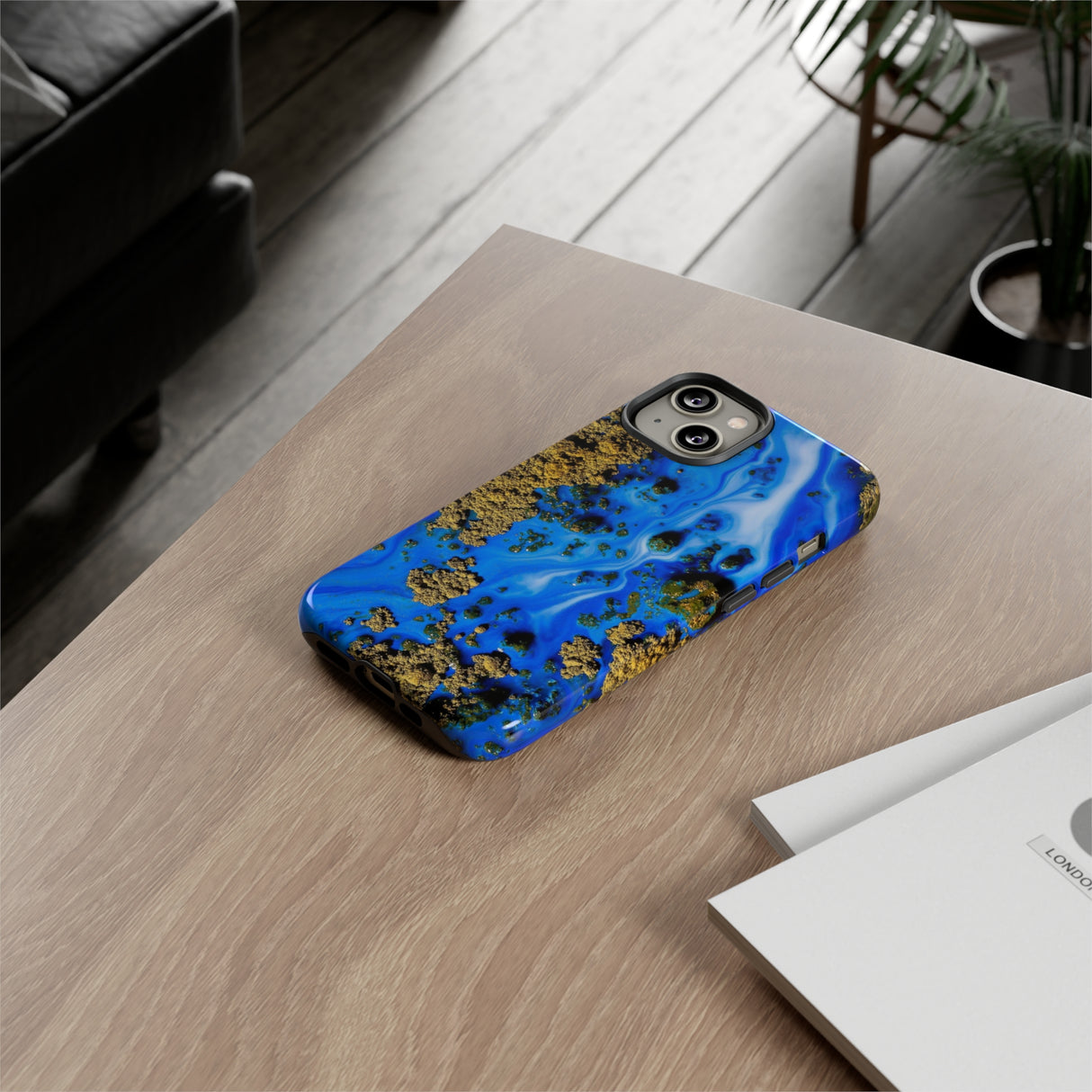 Blue River Ink Art iPhone Case (Protective) Phone Case