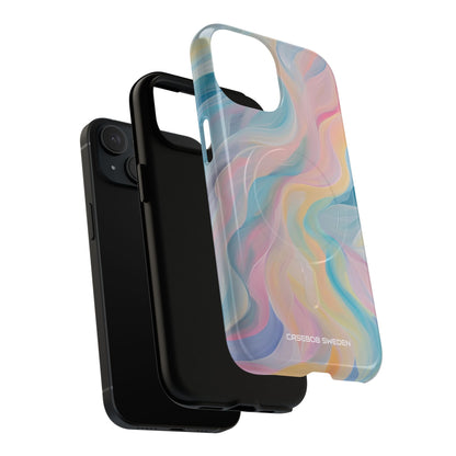 Dreamy Pastel Swirls - Tough + MagSafe® iPhone 15 Phone Case