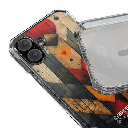 Geometric Fire Rise iPhone 16 - Impact Clear+