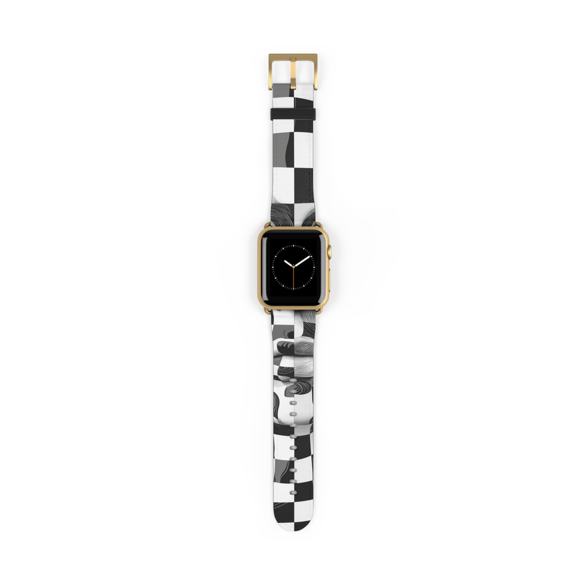 Mirrored Checkerboard Face - Watch Band