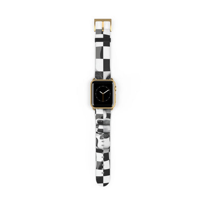 Mirrored Checkerboard Face - Watch Band
