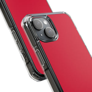 Crimson Red | Phone Case for iPhone (Clear Impact Case - Magnetic)