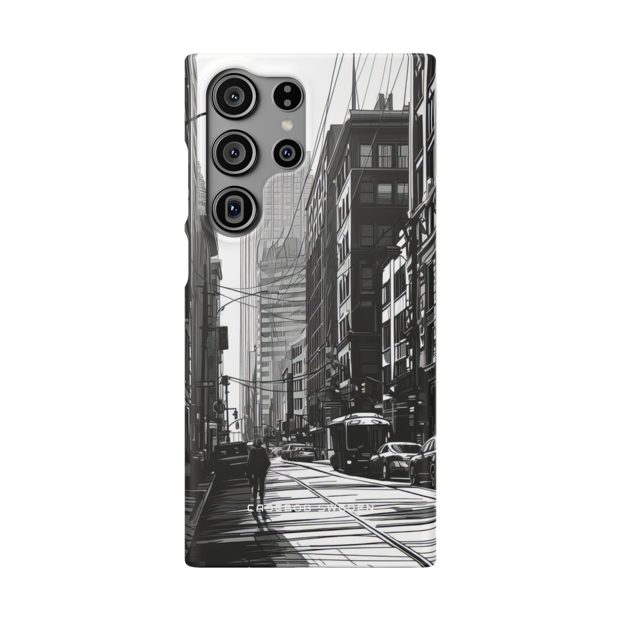 Urban Cityscape Line Perspective Samsung S23 - Slim Phone Case