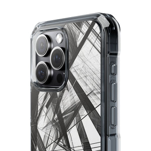 Monochrome Chaos - Phone Case for iPhone (Clear Impact - Magnetic)