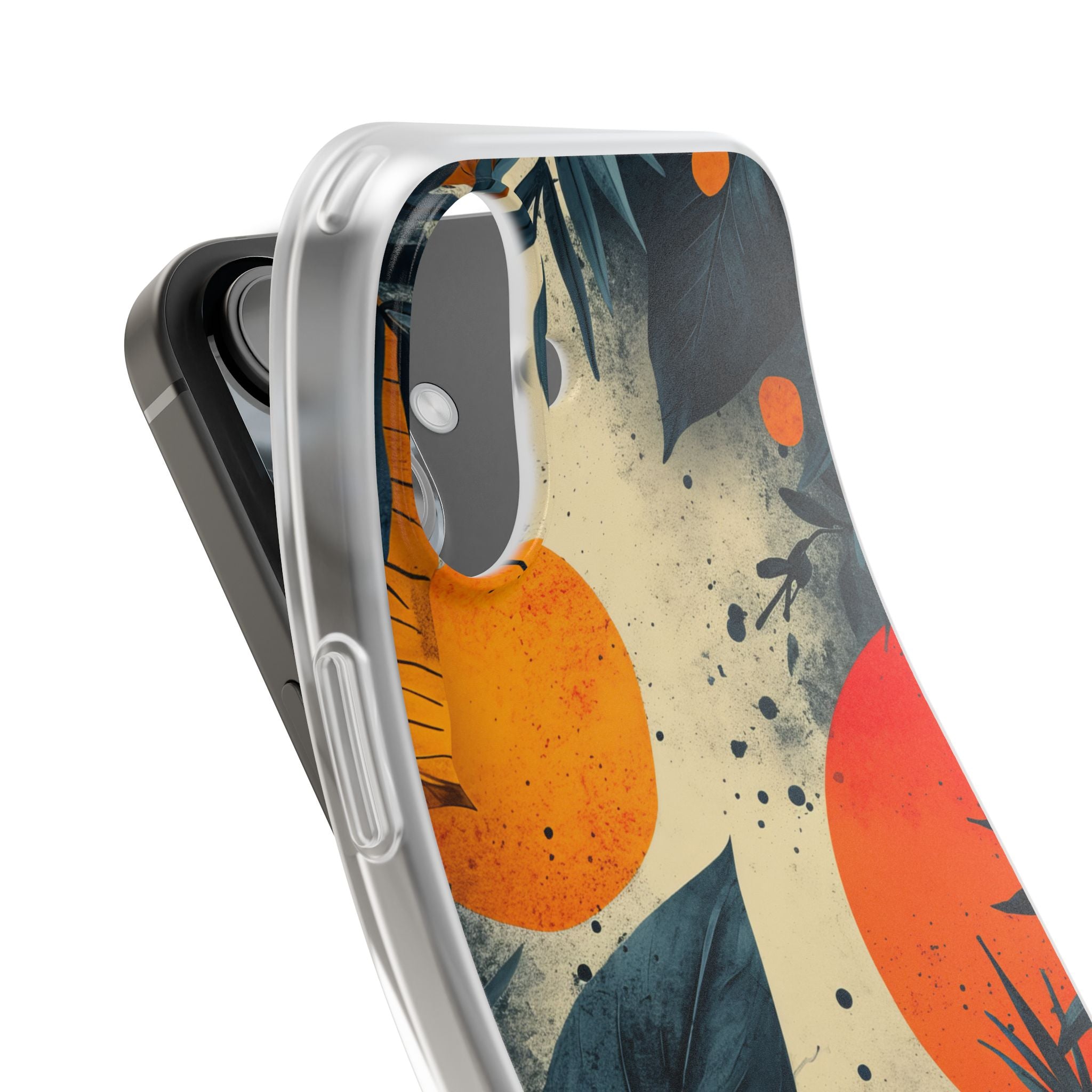 Tropical Blue Leaves - Flexi iPhone 16 Phone Case