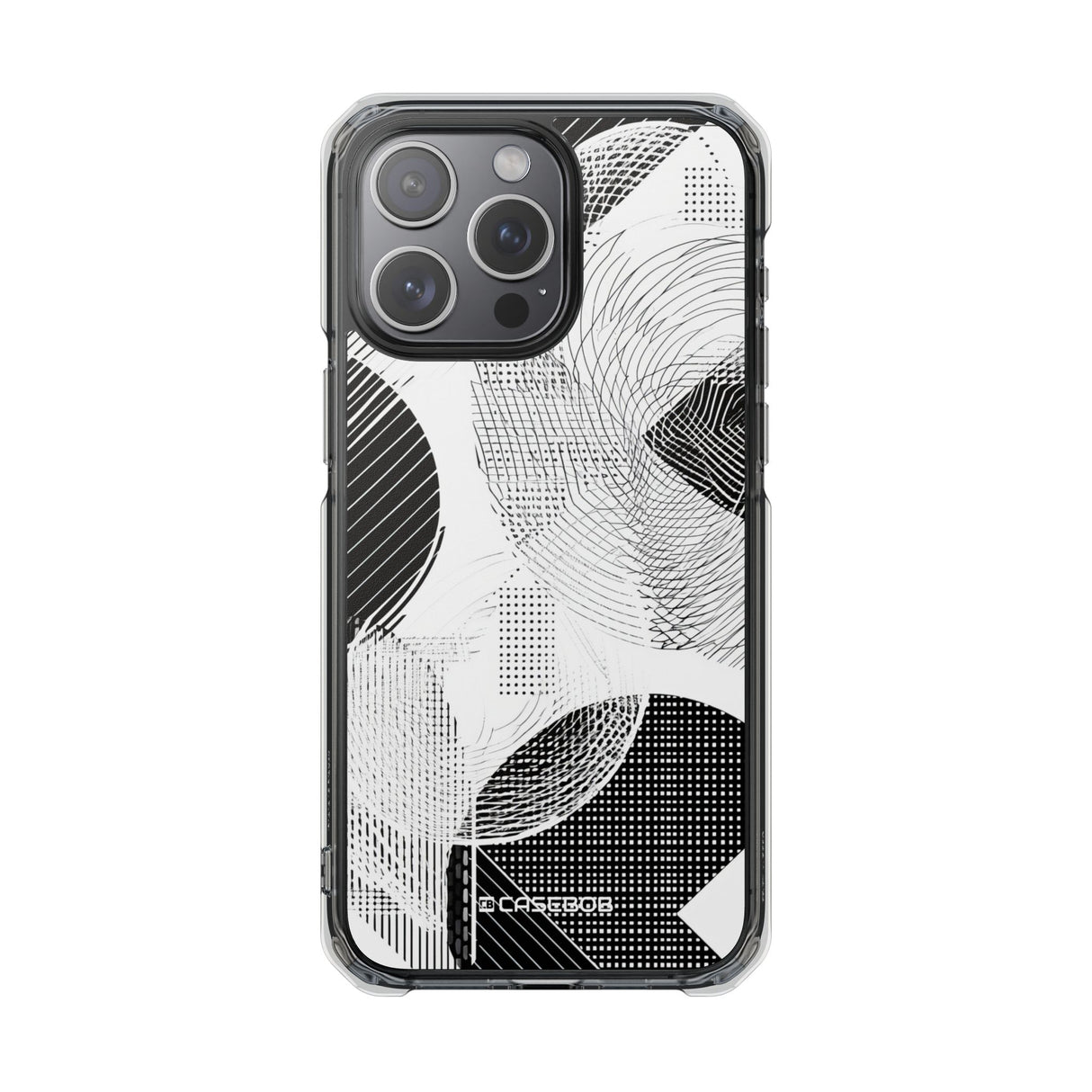 Monochrome Dynamics - Phone Case for iPhone (Clear Impact - Magnetic)