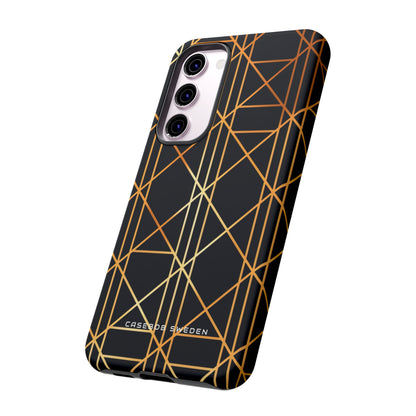 Golden Geometric Elegance Samsung S23 - Tough Phone Case