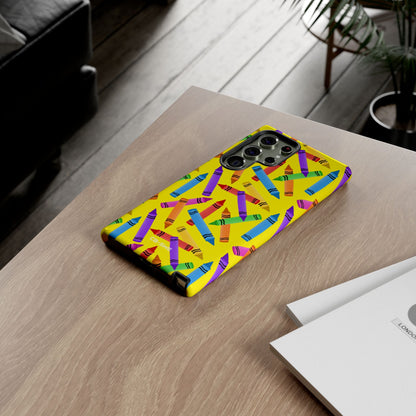 Crayons Scatter Playfully - Samsung Case