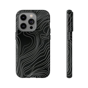 Mancho Grey Lines Abstract Case - Protective Phone Case