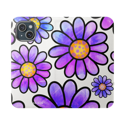 Polka Dot Blossoms - iPhone 15 Case - Wallet