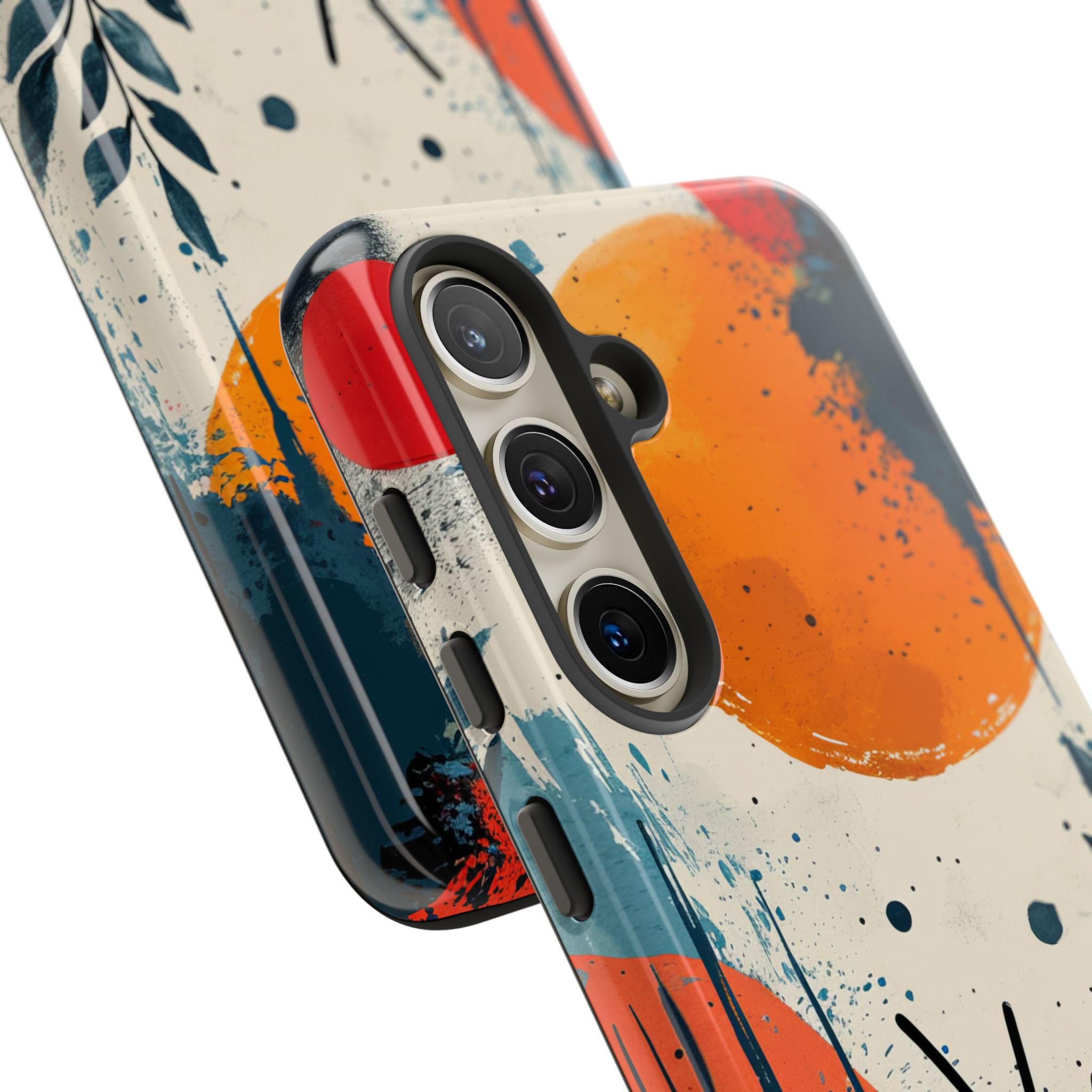 Orange Blue Splash - Tough Samsung S24 Phone Case