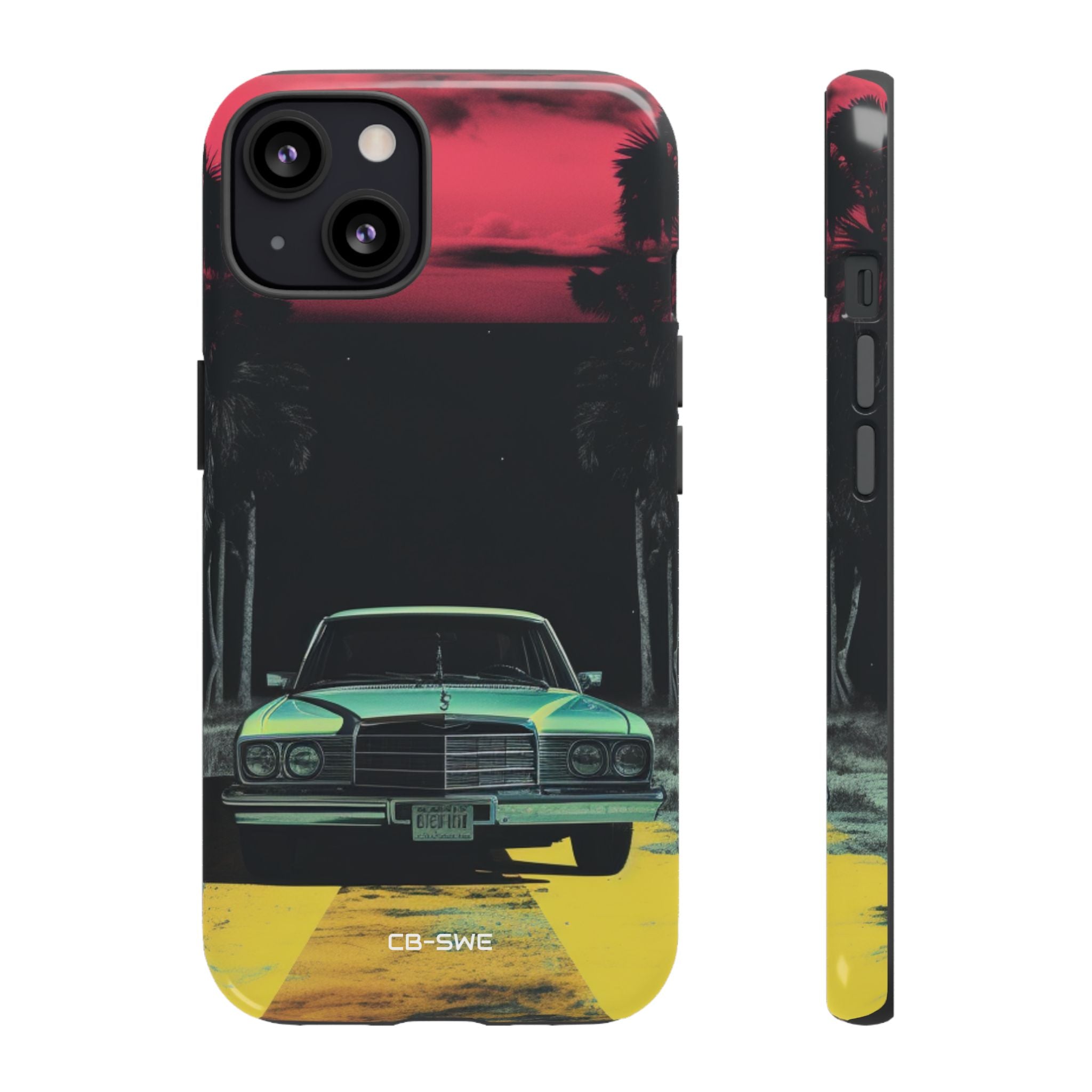 Retro Futuristic Nightscape - iPhone Case