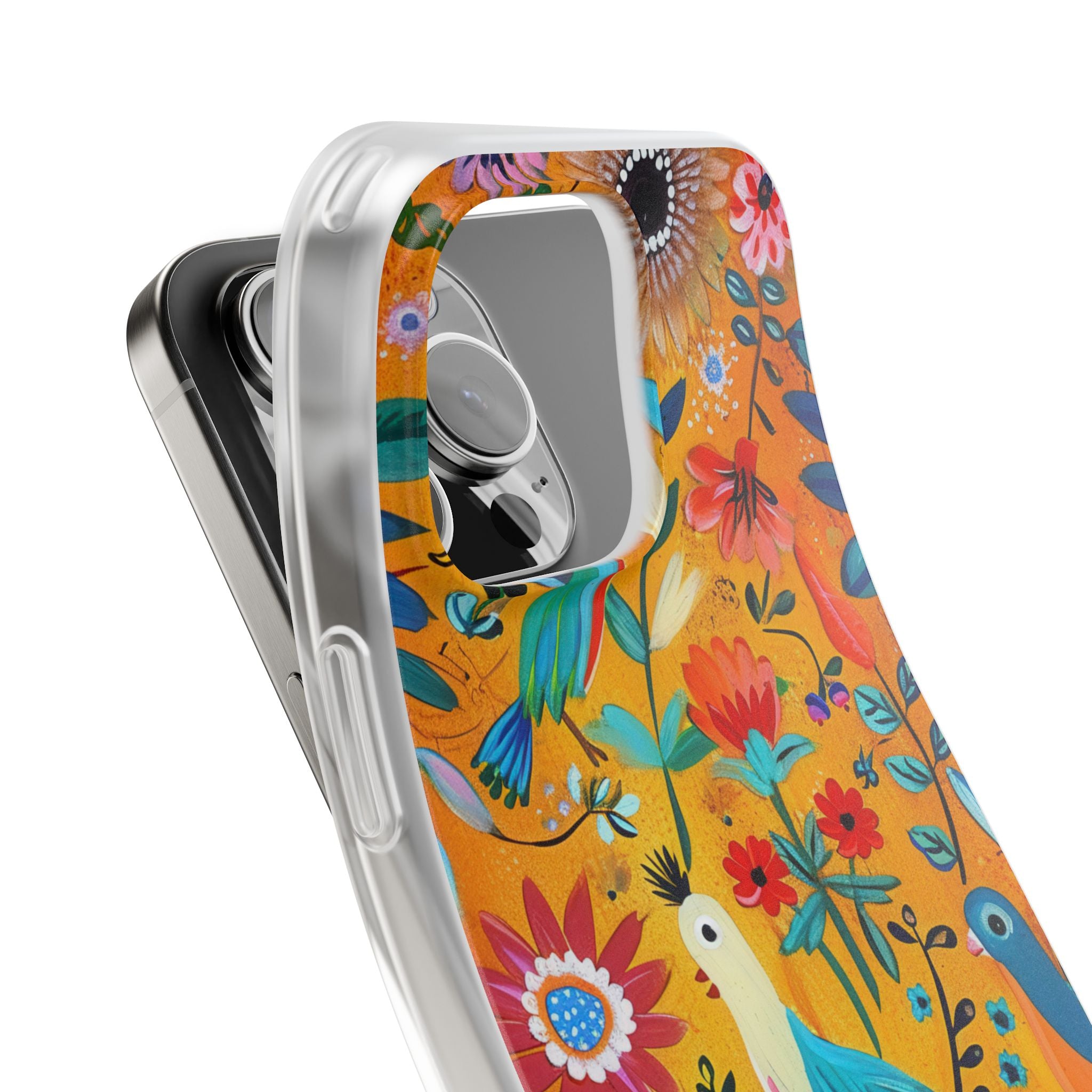 Colorful Birds Bloom iPhone 16 Pro Max Case - Soft