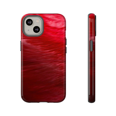 Red Feather Ink Art iPhone Case (Protective) iPhone 14 Glossy Phone Case