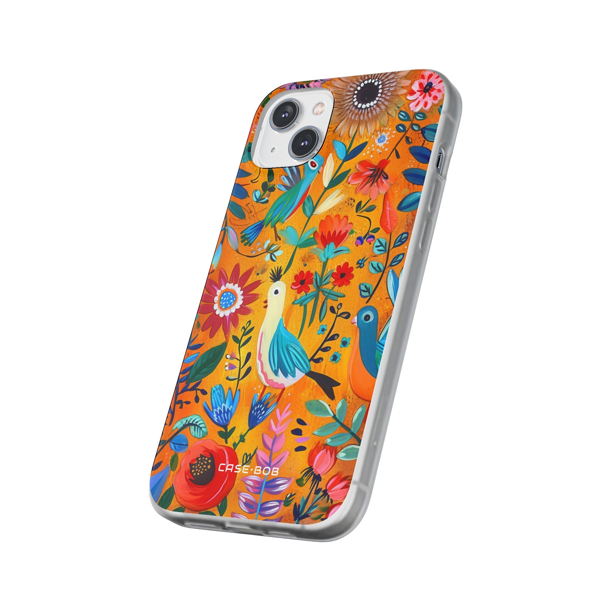 Colorful Birds Bloom iPhone 14 Plus Case - Soft