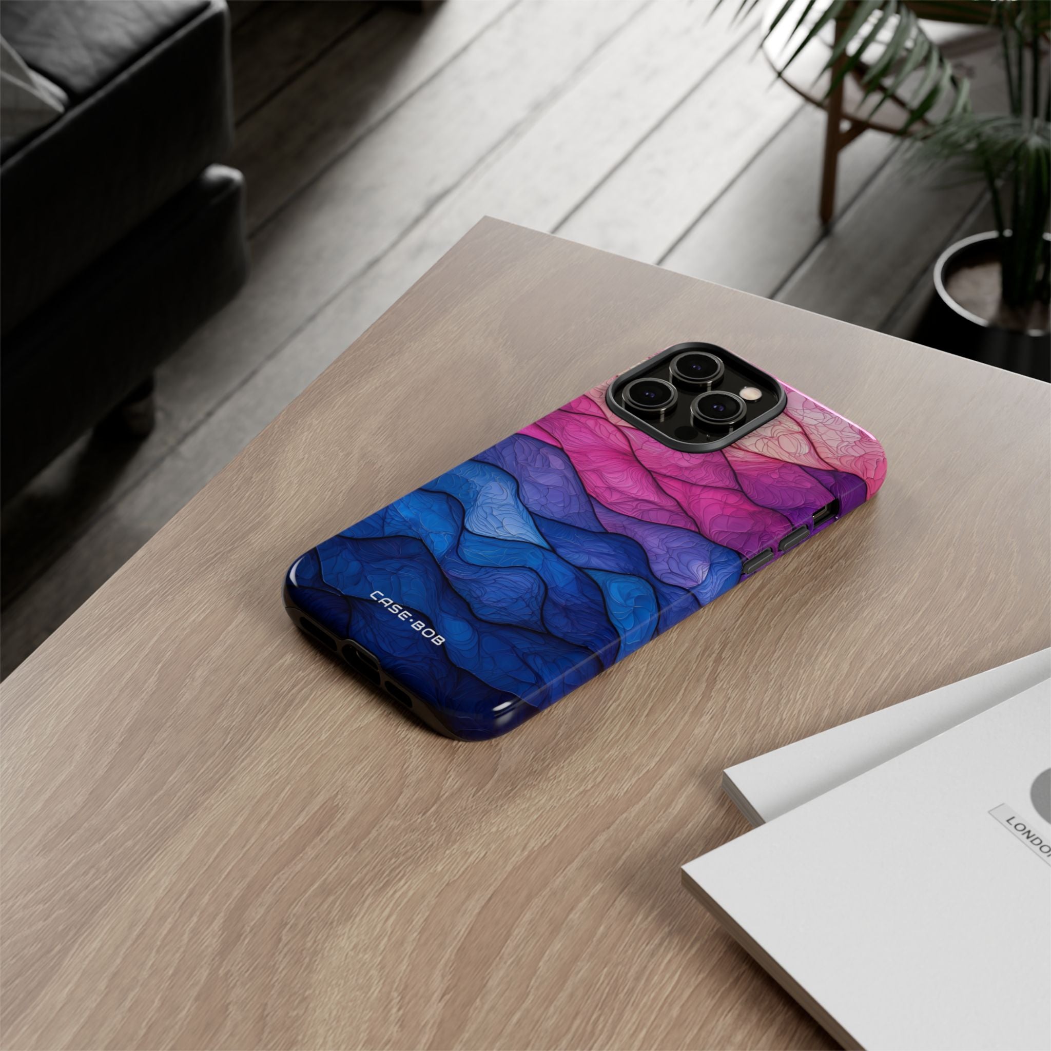 Wavy Vein Gradient iPhone 14 Pro Max Case - Tough