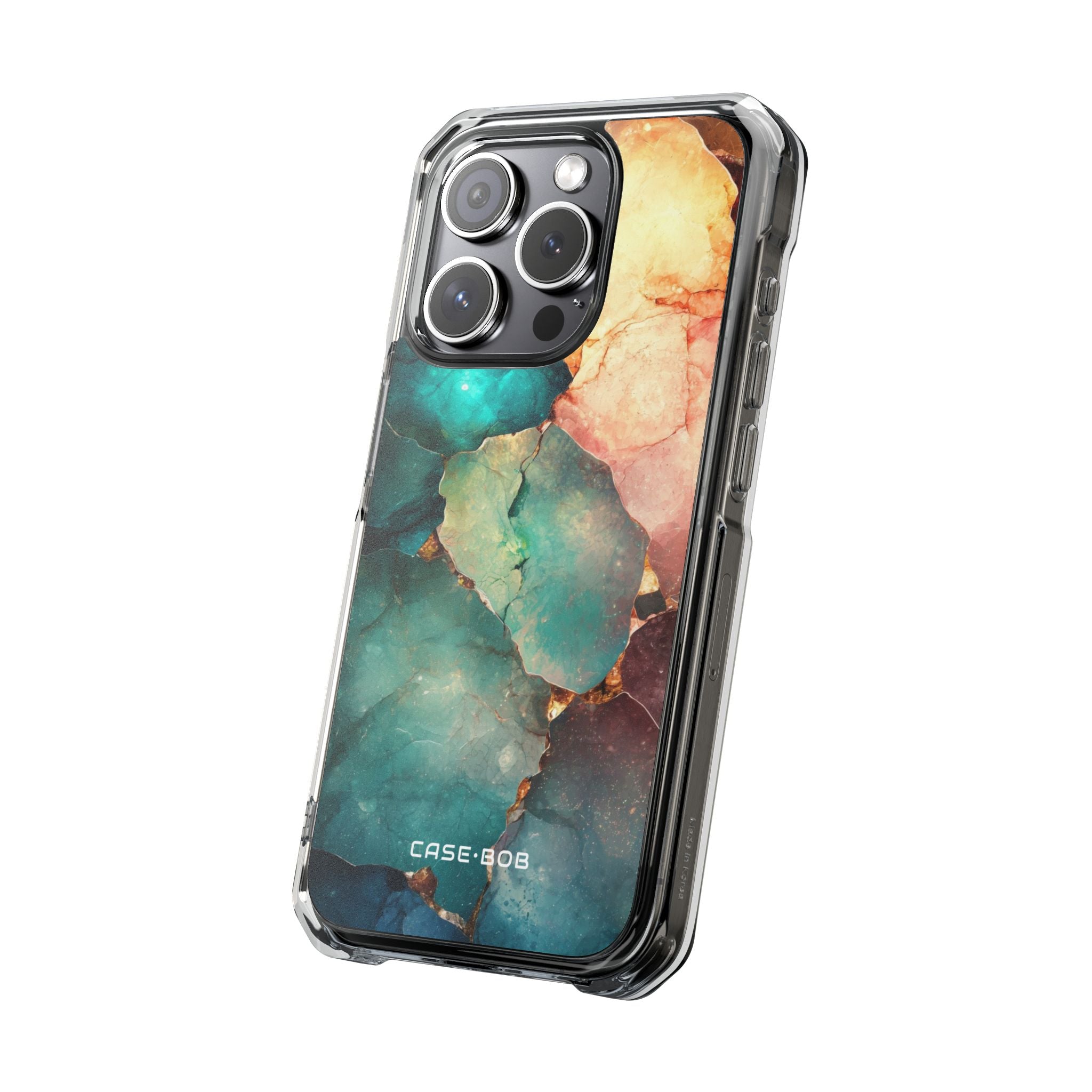 Teal Mosaic Veins iPhone 15 Pro Case - Impact