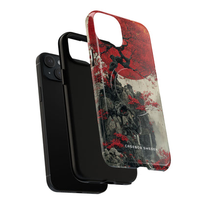 Zen Serenity in Red Harmony iPhone 15 | Tough+ Phone Case