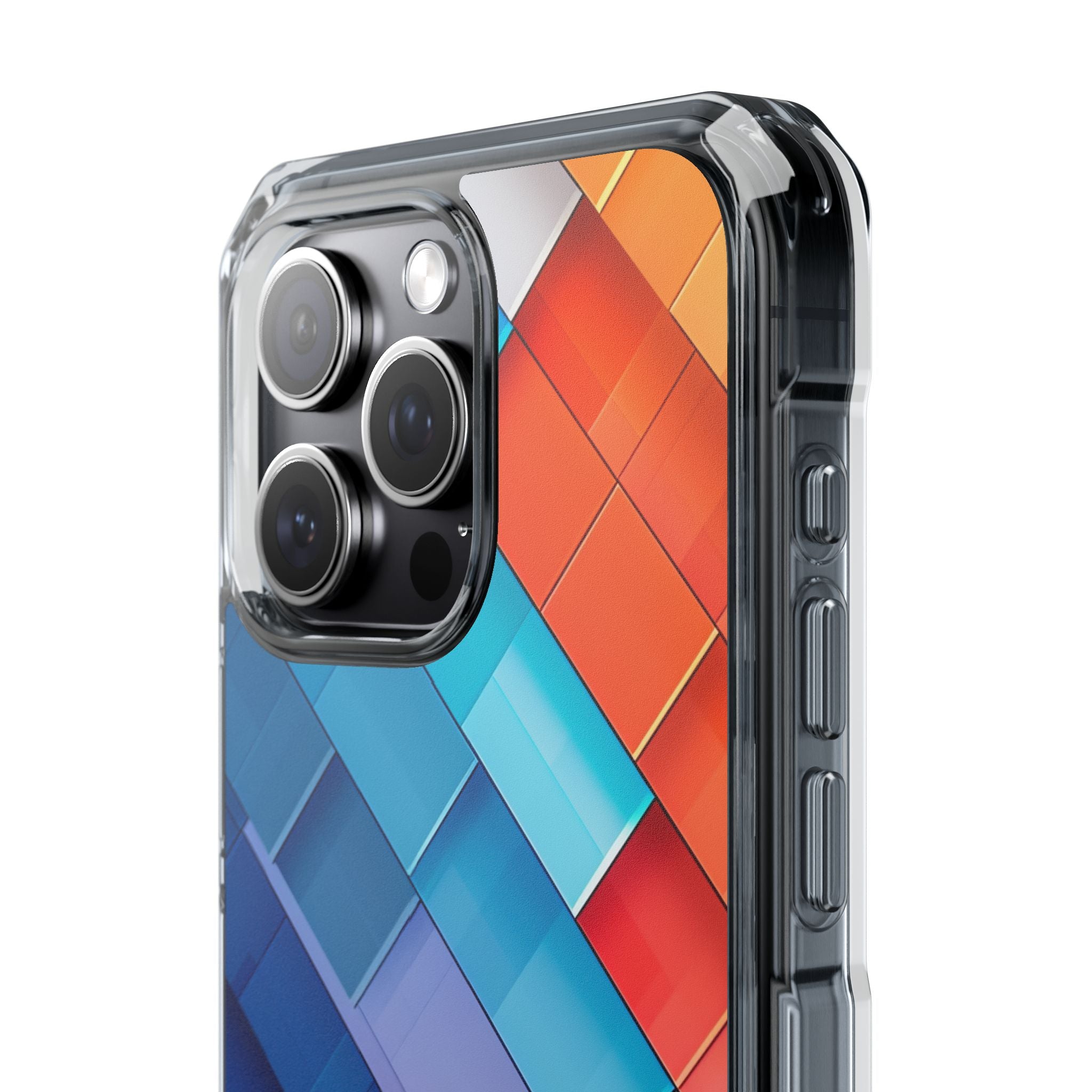 Vibrant GeoFlow iPhone 15 - Clear Impact Phone Case