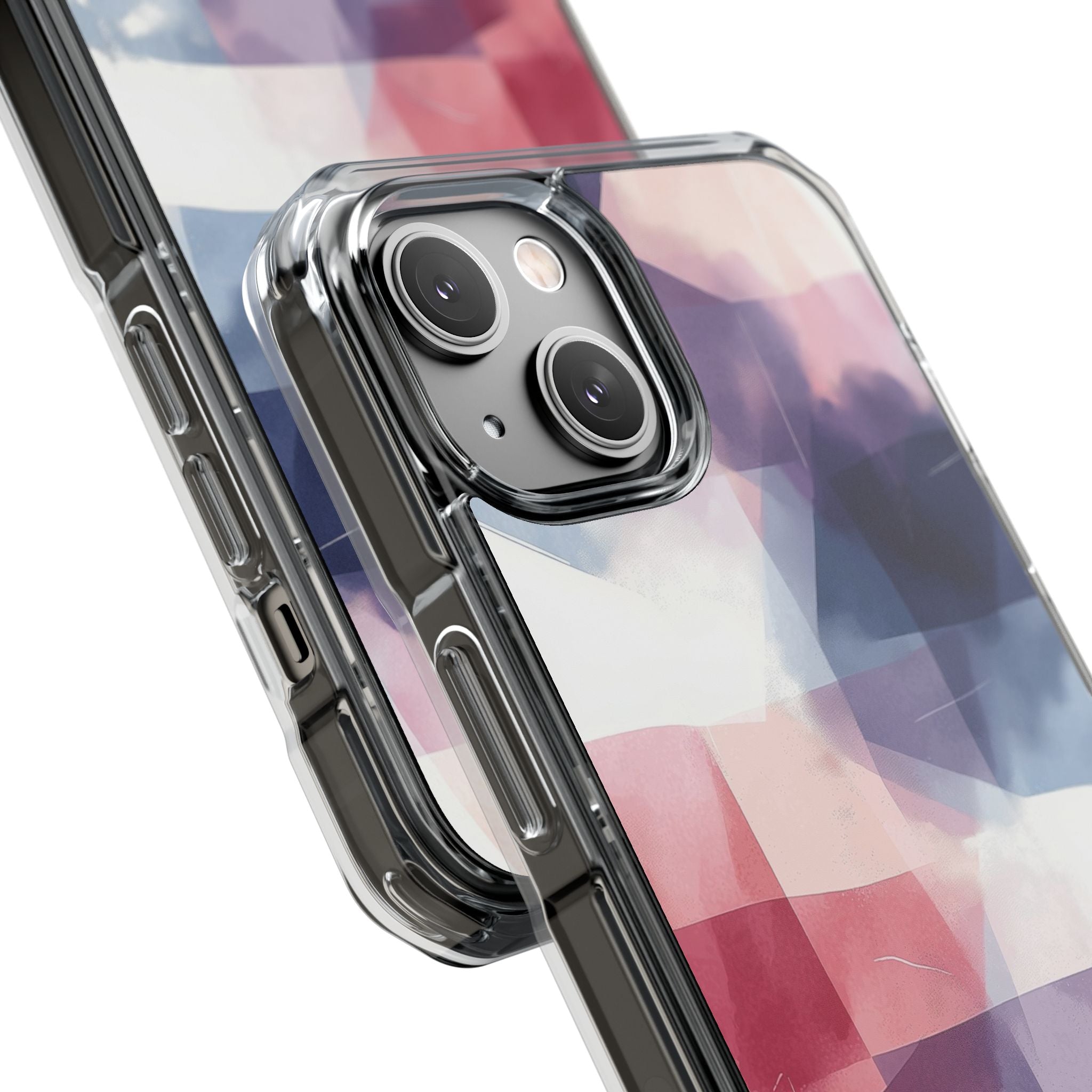 Fluid Shapes Merge iPhone Case - Impact