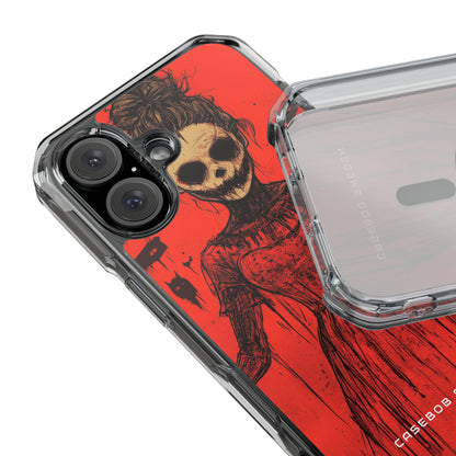 Haunting Scarlet Descent iPhone 16 - Clear Impact Phone Case