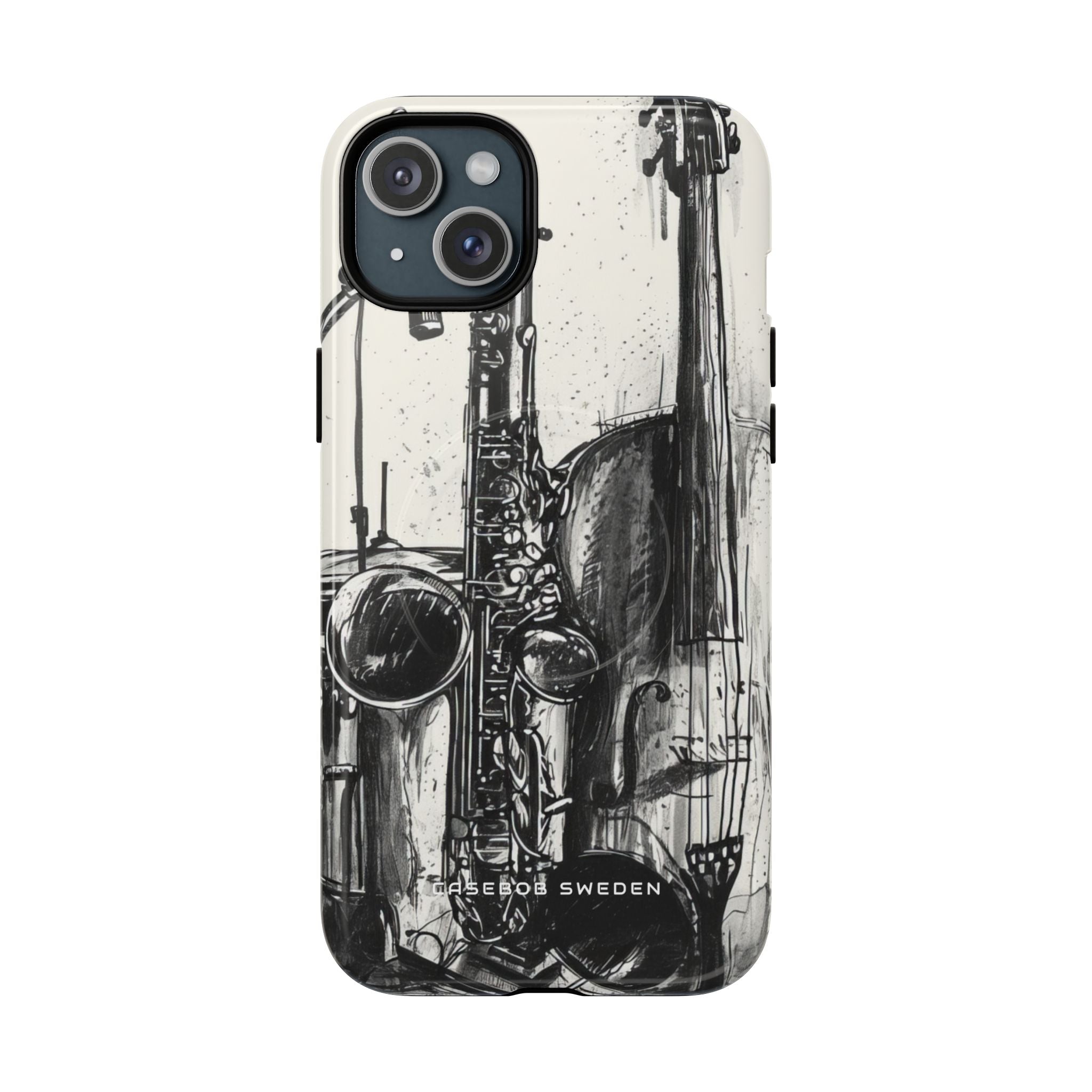 Jazz Instrument Line Symphony iPhone 15 | Tough+ Phone Case