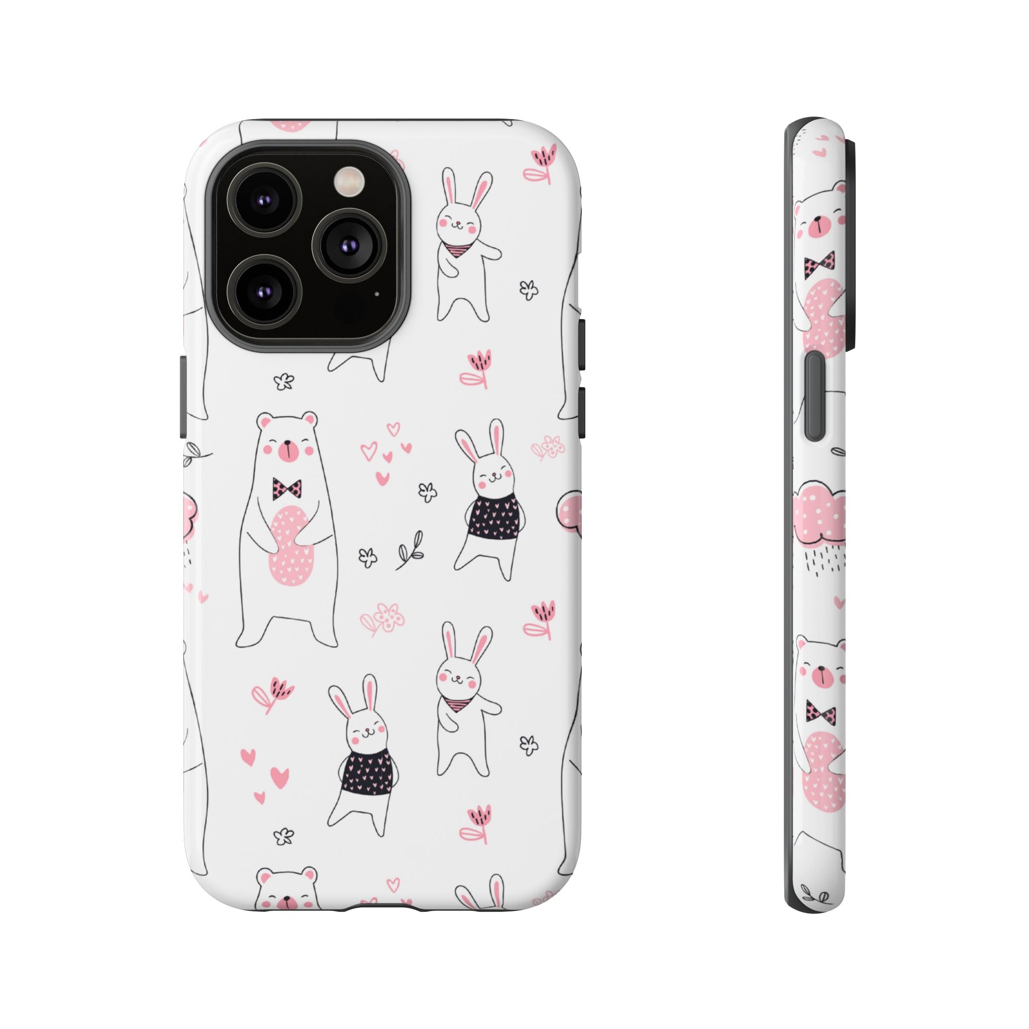 Bears Dance Playfully - iPhone Case